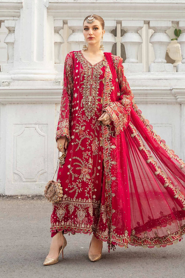 MARIA B - Unstitched Embroidered Chiffon Suit | MPC-24-107
