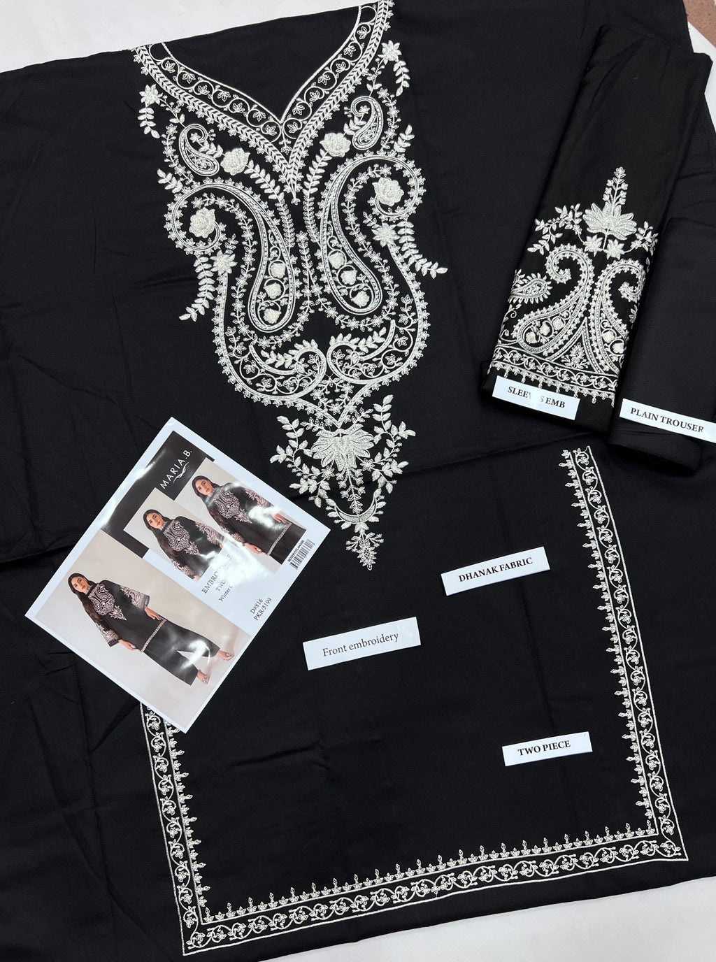 Maria B Embroidered Dhanak Suit 2PC
