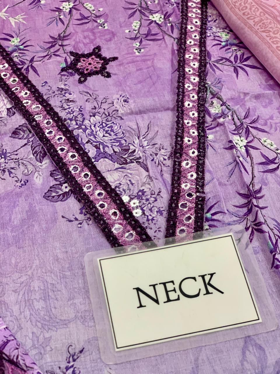 LUXURY PRINTED EMBROIDERED CHIKANKARI LAWN 3 PC UNSTITCHED