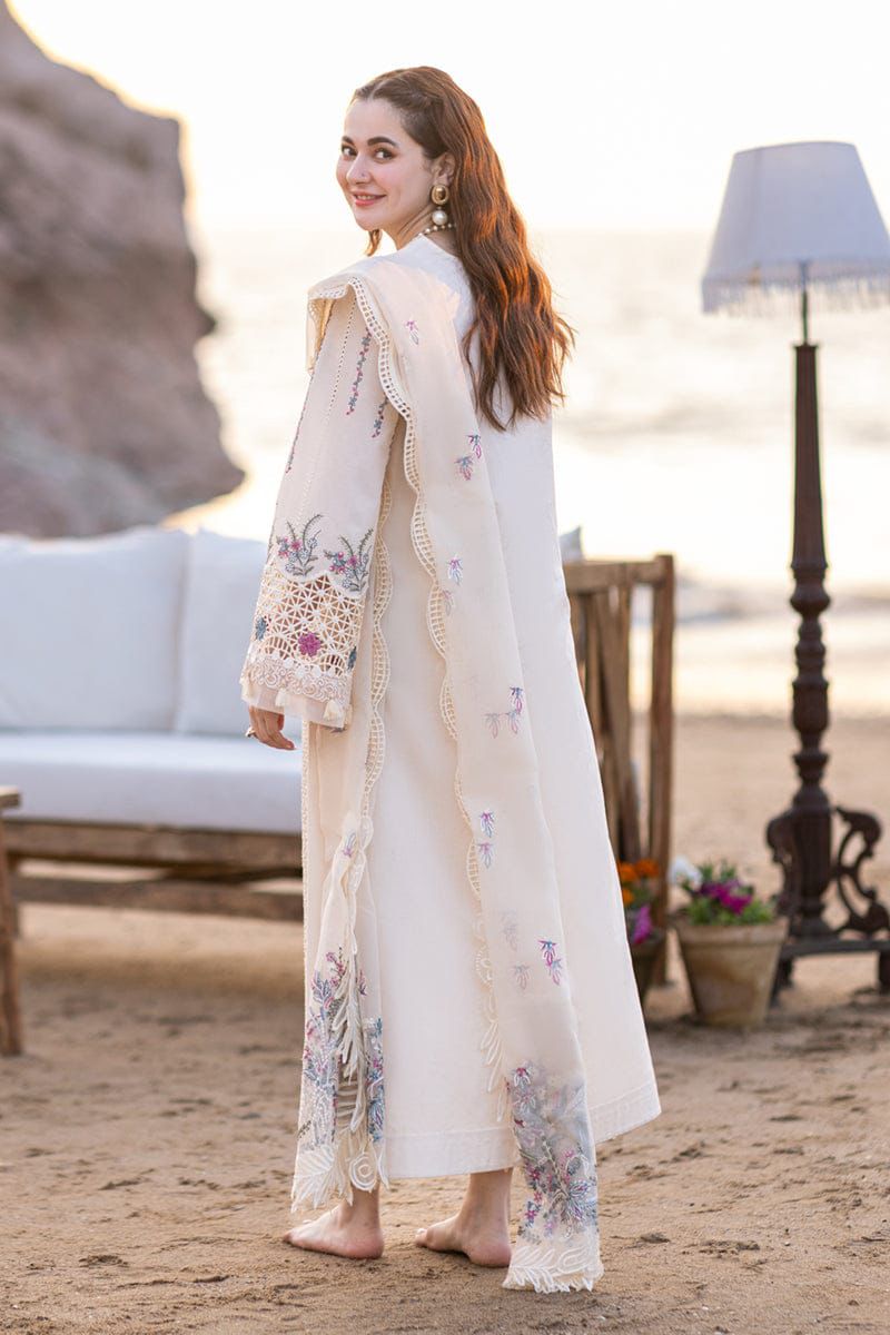 Qalamkar Luxury Embroidered Lawn 3pc with Embroidered Slub Net Dupatta