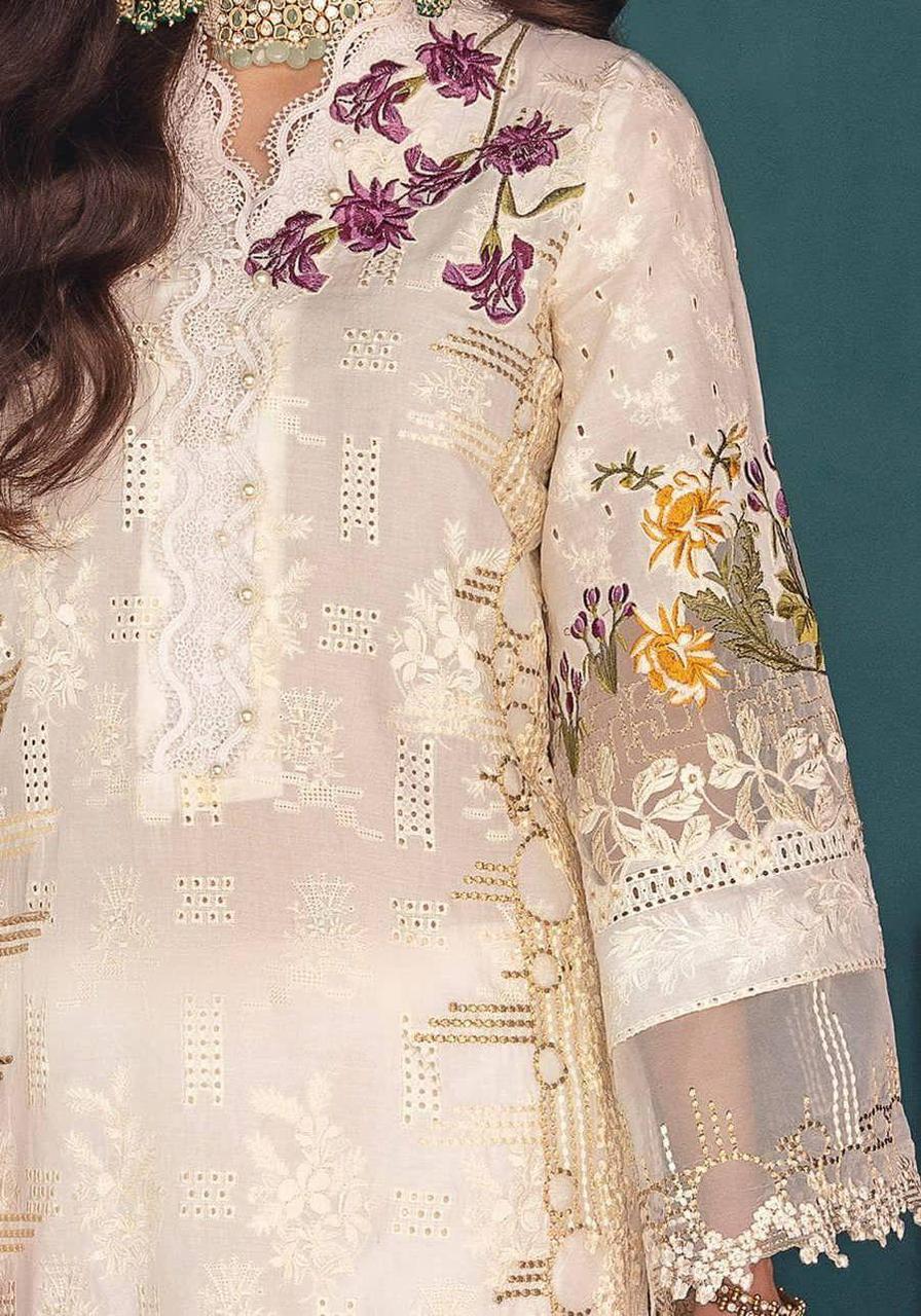 Elaf EF-611 | Luxury Lawn Collection Crystal-22 – Heavy Embroidered 3 Piece Suit