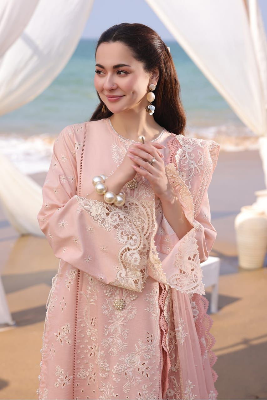 Chikenkari Qalamkar Embroidered 3 PC Lawn