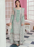 ELAF . Luxury Organza 3 Piece Unstitched Embroidered Lawn Suit | WD-1