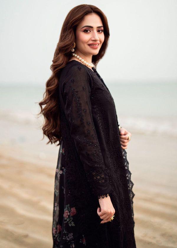 Summer Unstitched 3PC Lawn Embroidered Dress With Monar Dupatta RL-317