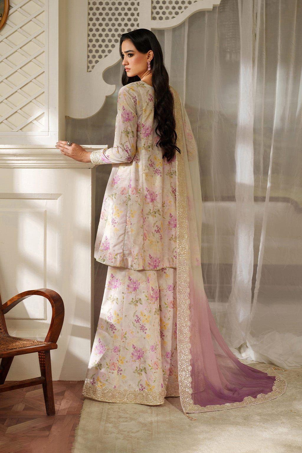 Iznik Lawn Embroidered & Printed 3 Piece Dress