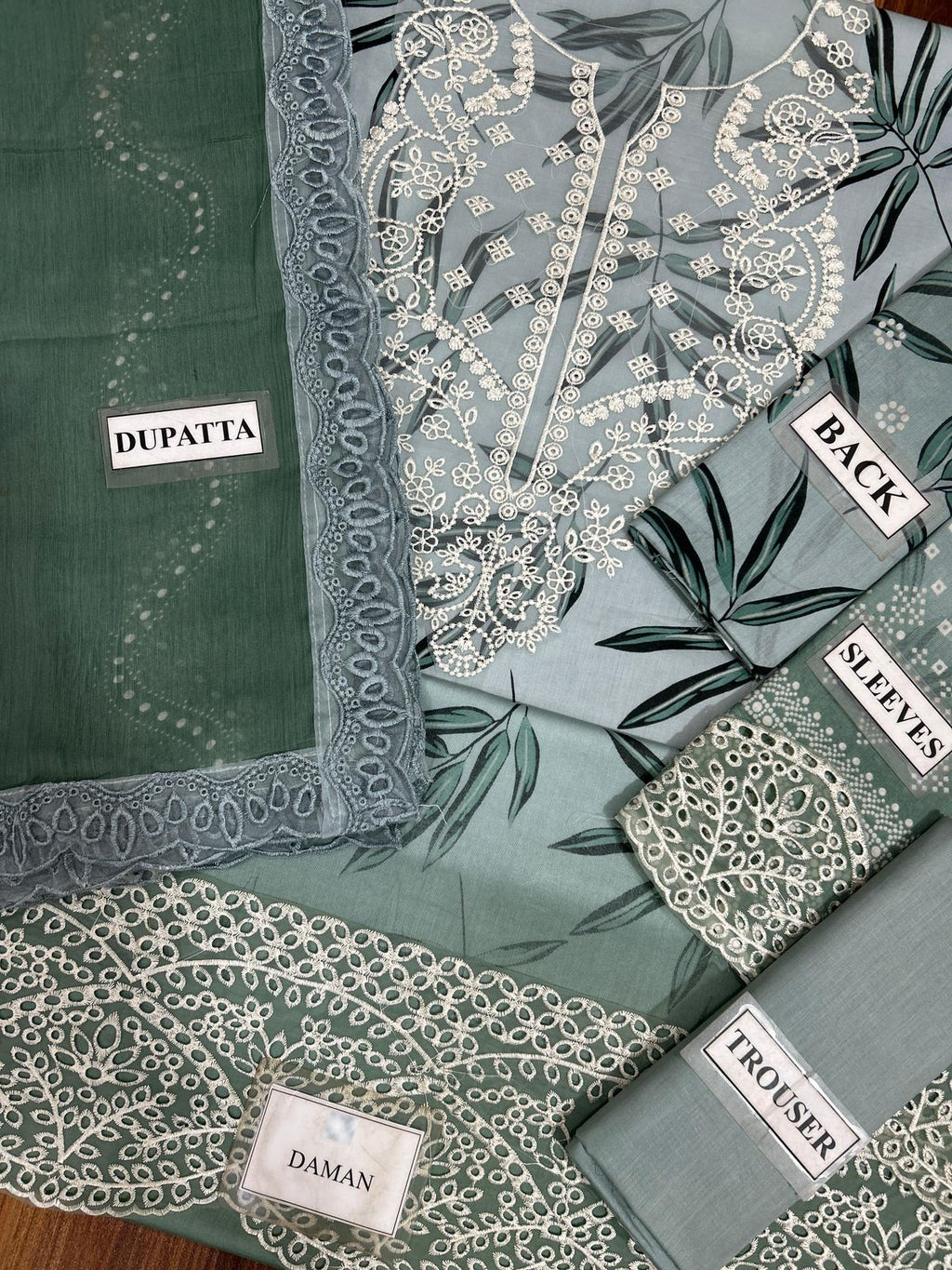 Nureh Lawn Embroidered & Printed 3 Piece Dress