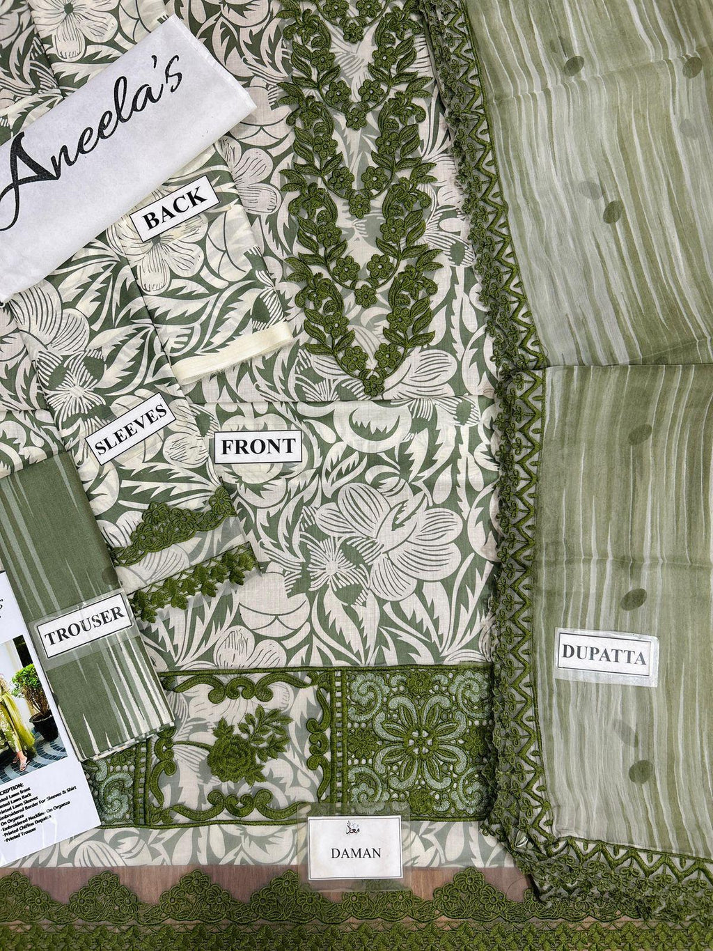 Aneela A-297 Premium Pure Lawn With Chiffon Emb Duppata 26