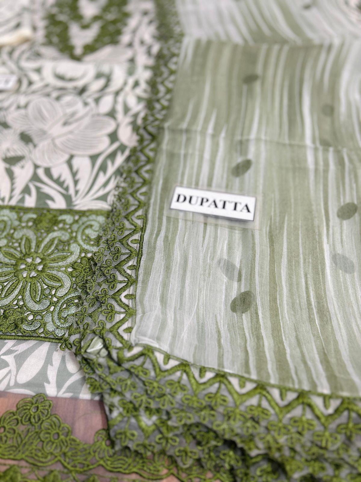 Aneela A-297 Premium Pure Lawn With Chiffon Emb Duppata 26