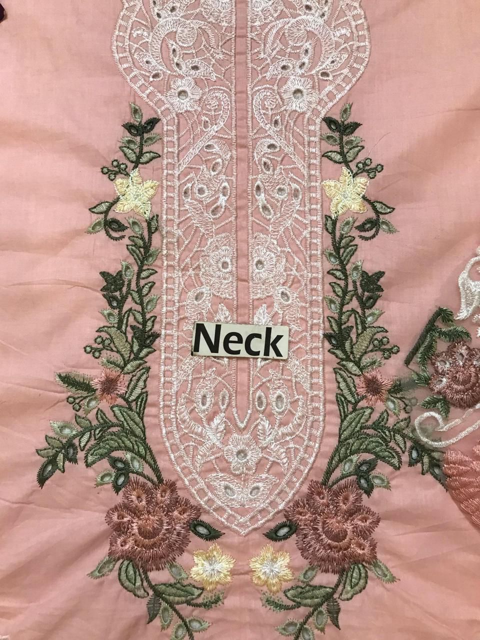 Grace S1268-Embroidered 3pc CHIKANKARI Lawn Dress With Printed Munar Dupatta.
