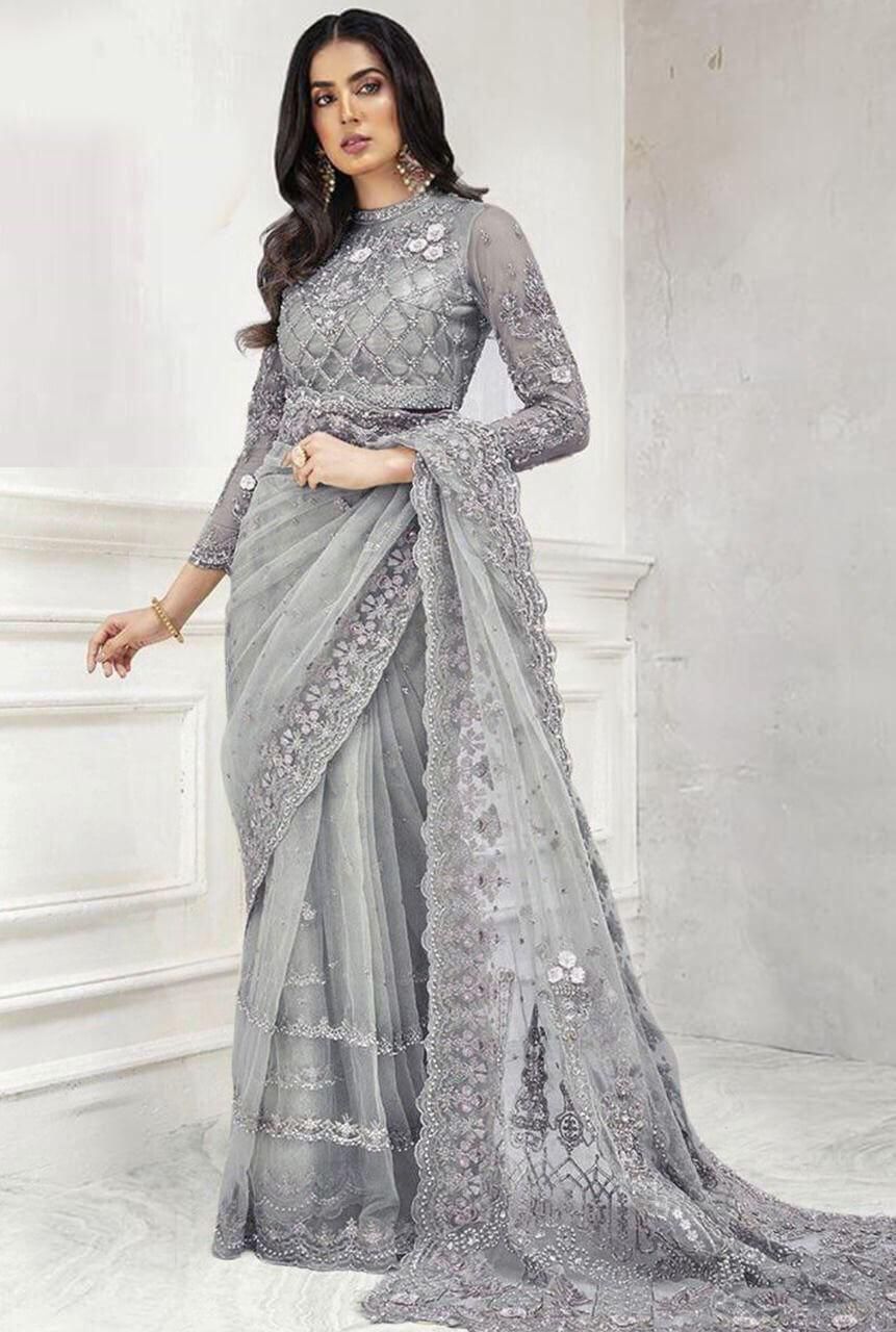 3PC EMBROIDERED SUIT - MB 169