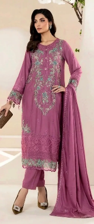 Premium Airjet Dhanak Embroidered 3-Piece Suit