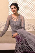 MARIA.B Organza Collection – Tie & Dye Embroidered Suit with Malai Crepe Trouser