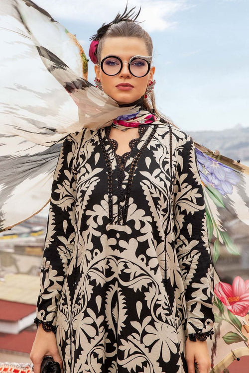 3 Piece Unstitched Luxury Lawn Suit MPT-2307-B