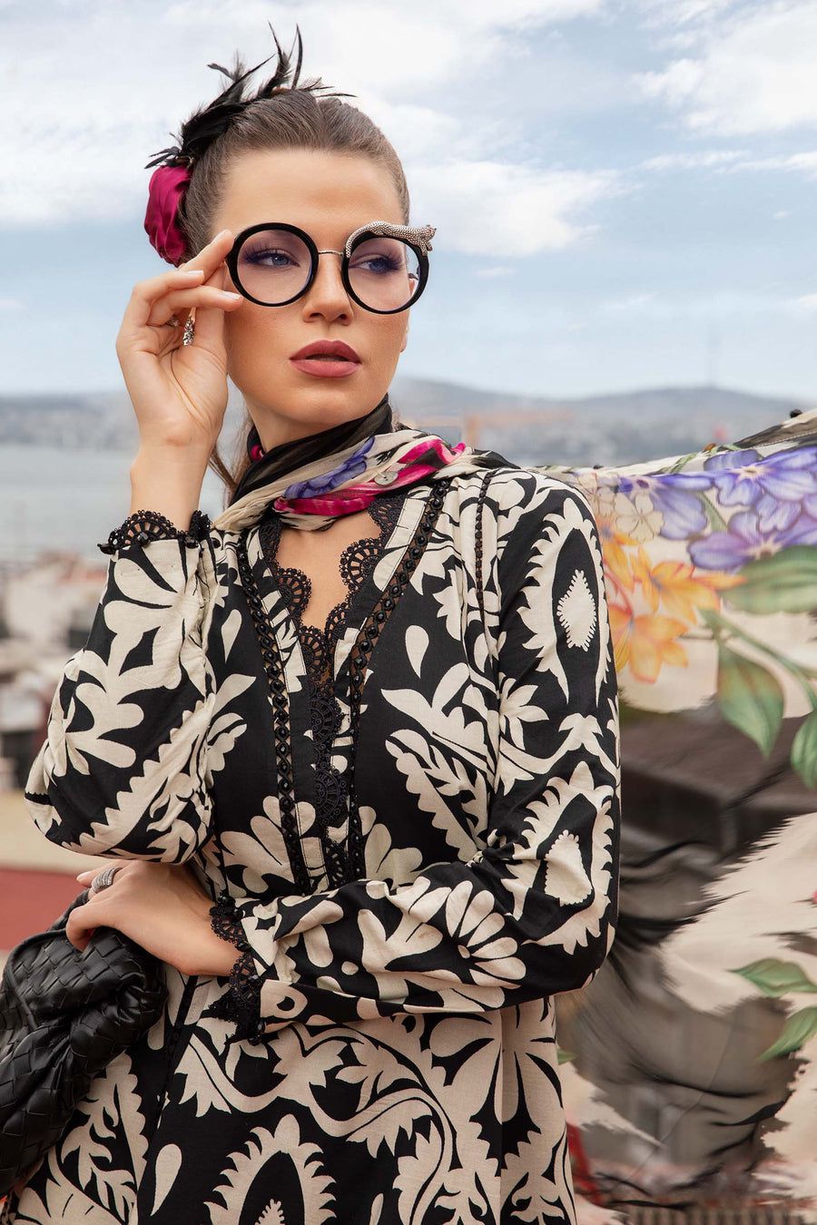 3 Piece Unstitched Luxury Lawn Suit MPT-2307-B