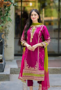 OMAL Dhanak Embroidered Unstitched 3 Piece – Winter Collection