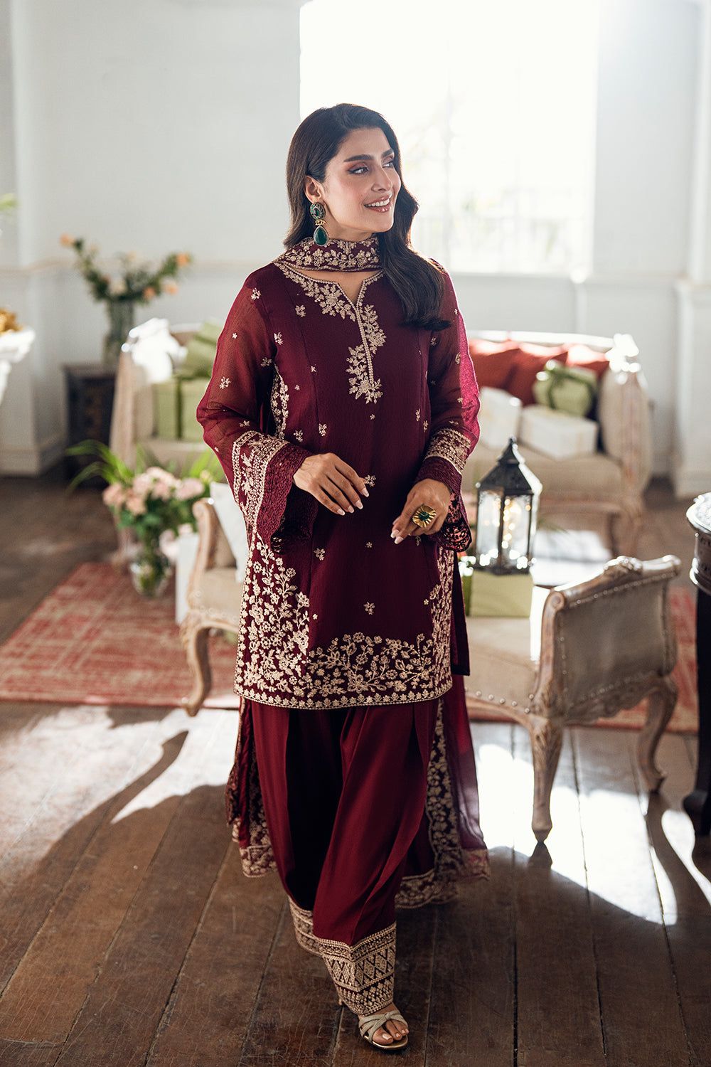 Dhanak embroidered luxury unstitched 3pc