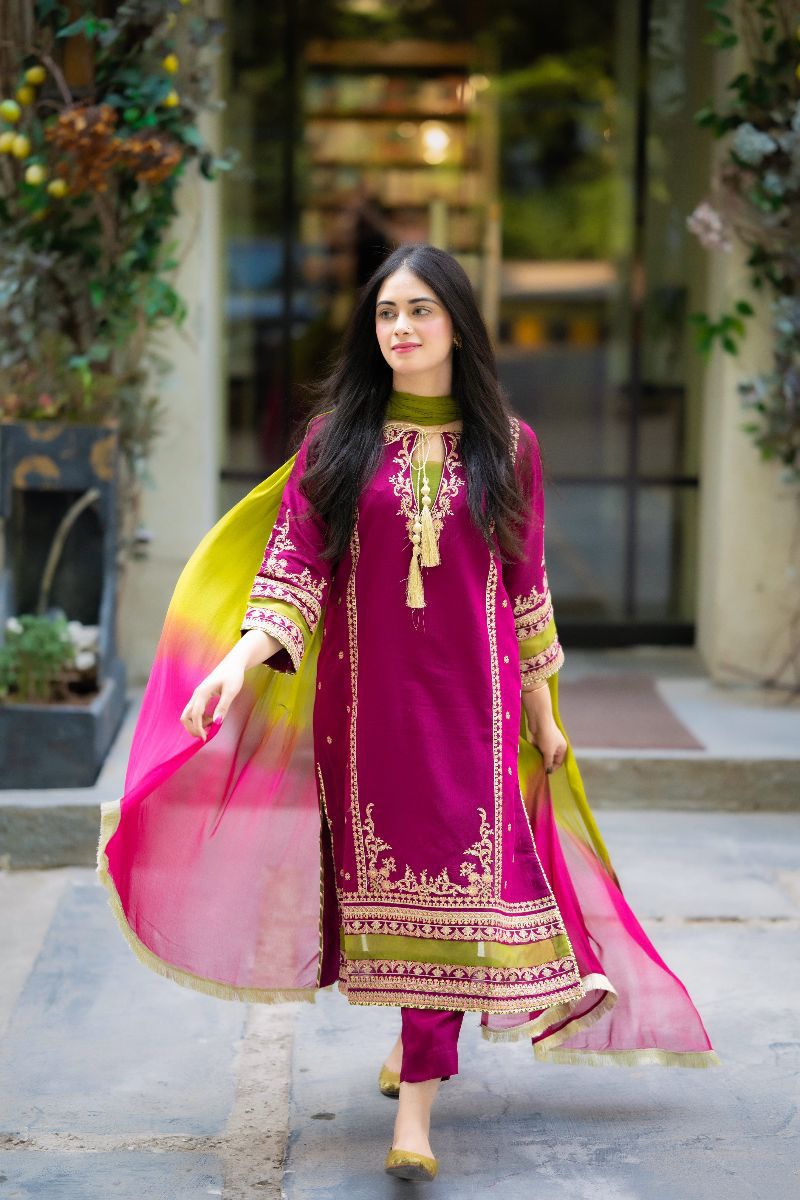 OMAL Dhanak Embroidered Unstitched 3 Piece – Winter Collection