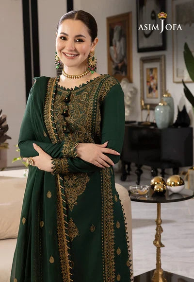 AJRN-18 EMBROIDERED LAWN SILK 3 PCS