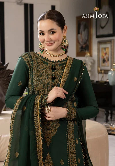 AJRN-18 EMBROIDERED LAWN SILK 3 PCS