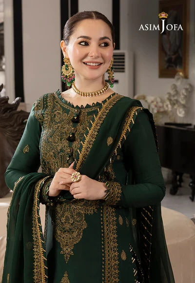 AJRN-18 EMBROIDERED LAWN SILK 3 PCS