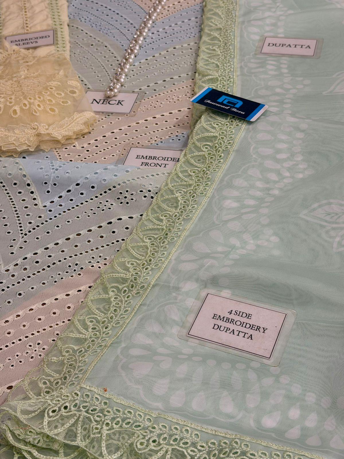 3PC EMBROIDERED SUIT - MB 186