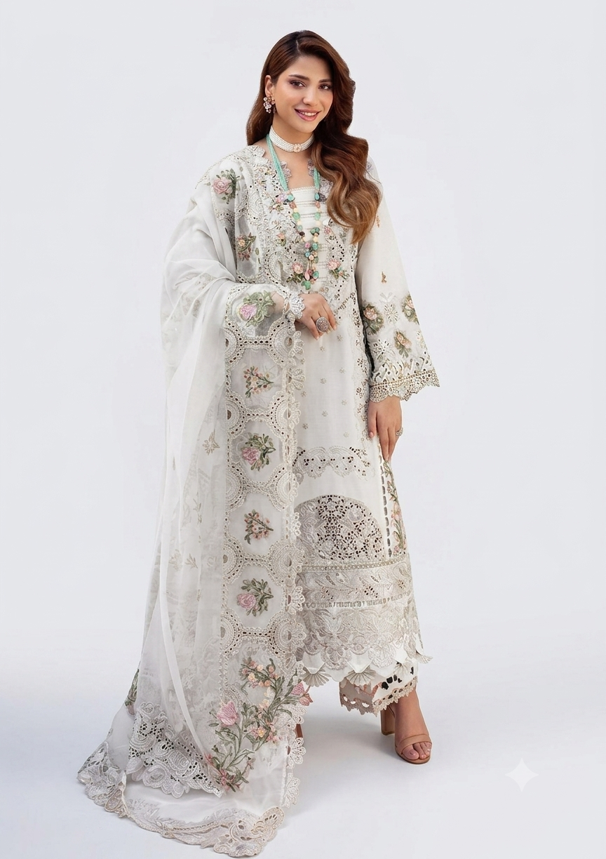 3PC EMBROIDERED SUIT - MB 181