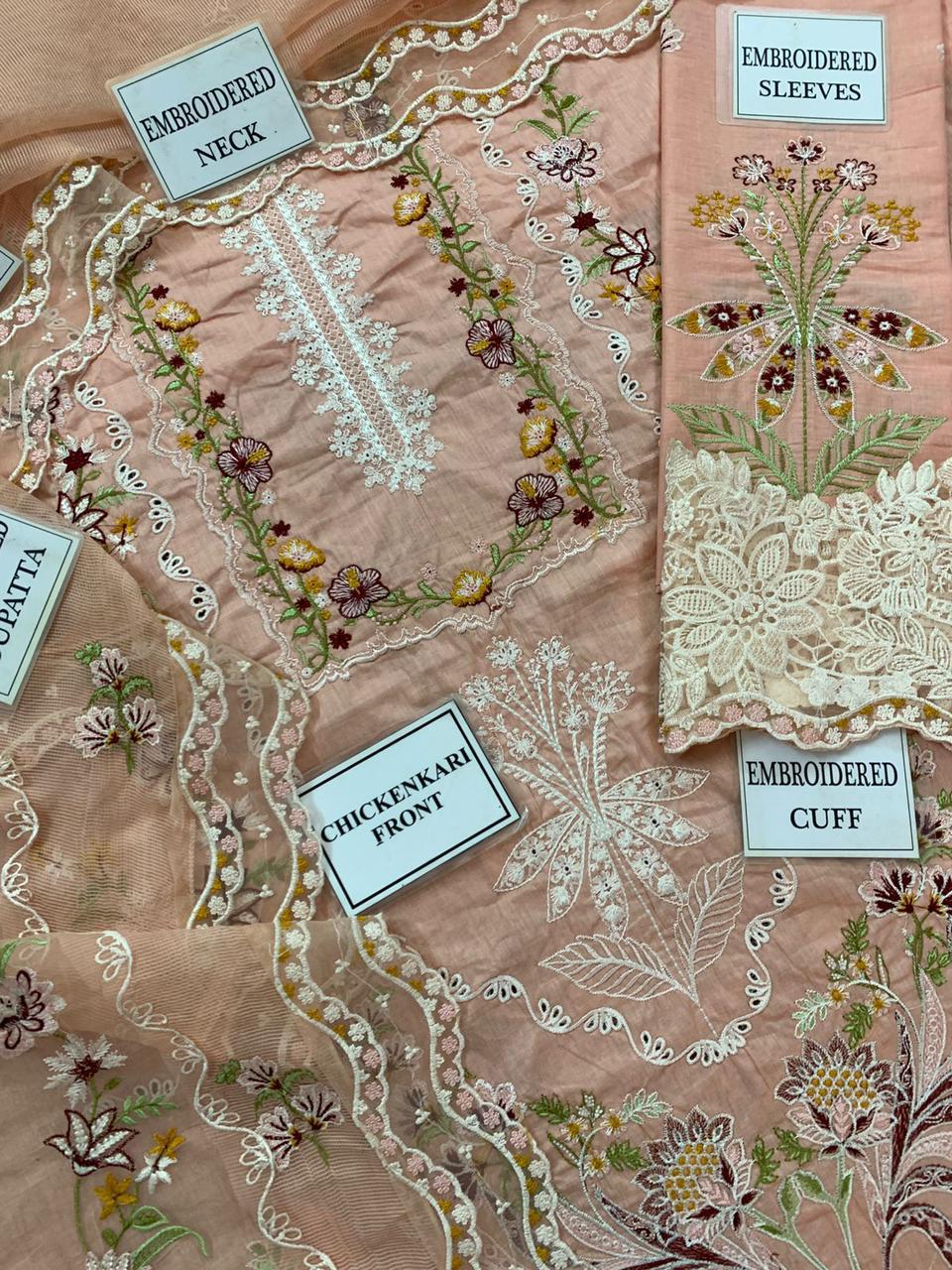 3PC EMBROIDERED SUIT MB 163