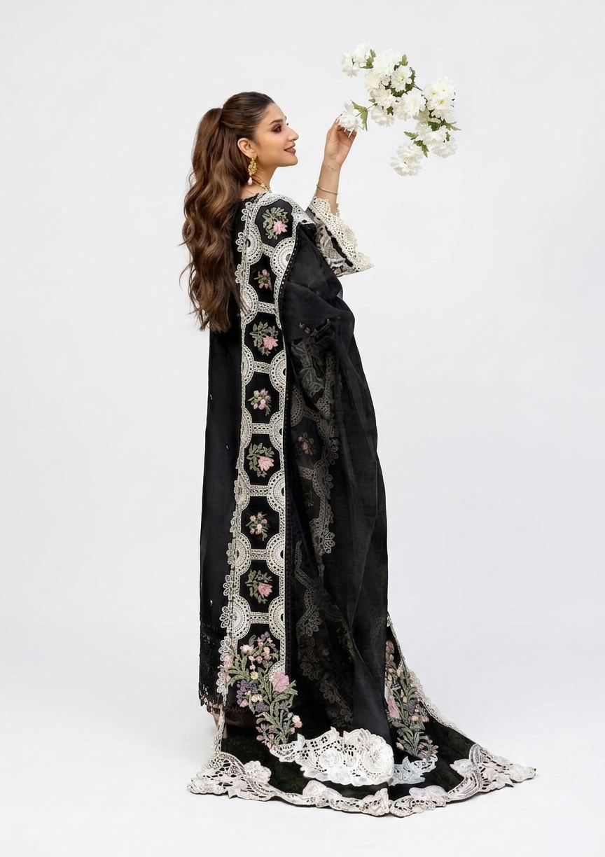 3PC EMBROIDERED SUIT - MB 179