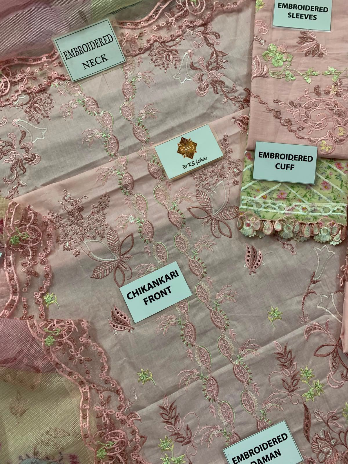 3PC EMBROIDERED SUIT - MB 151