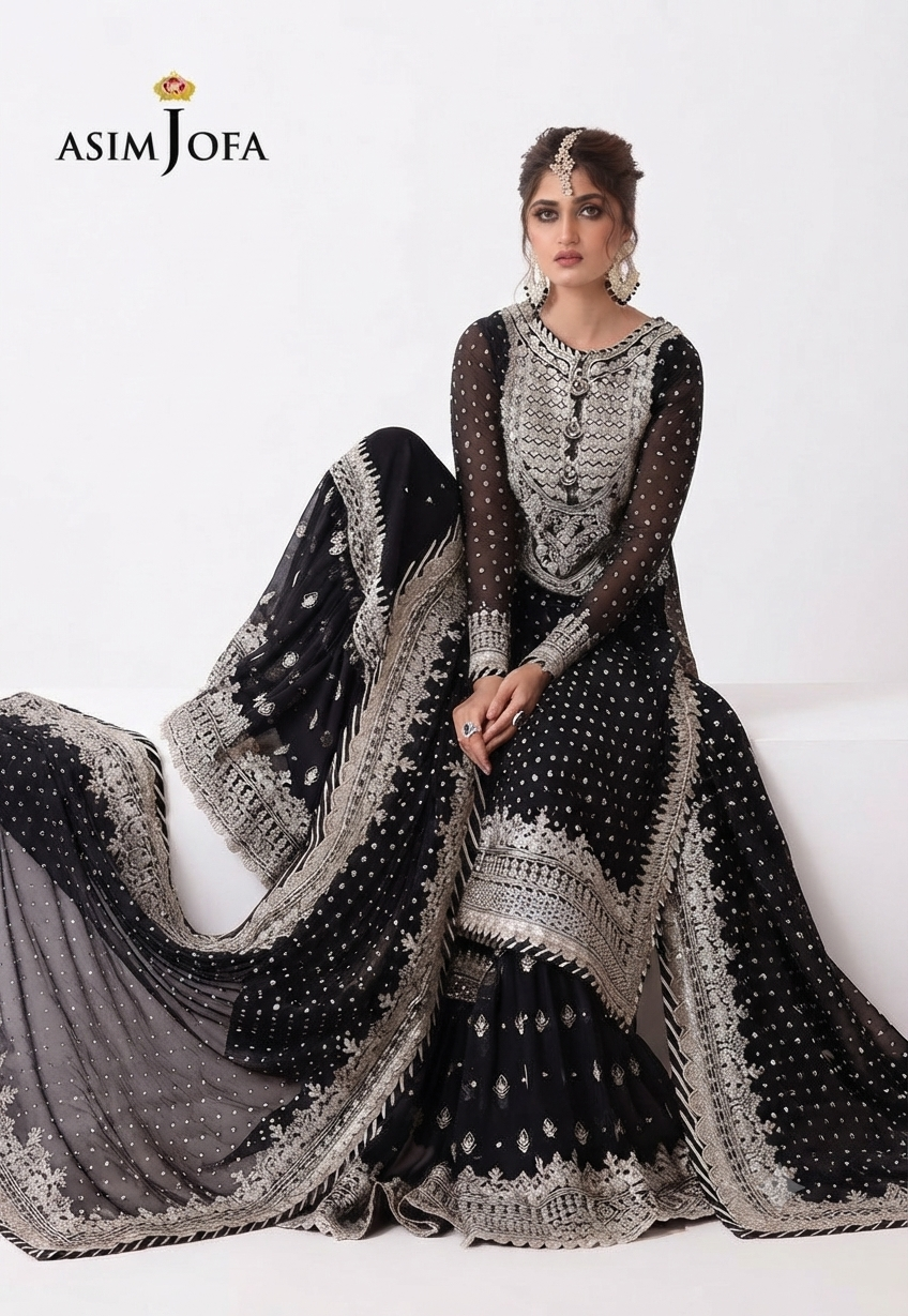 3PC EMBROIDERED SUIT - MB 156