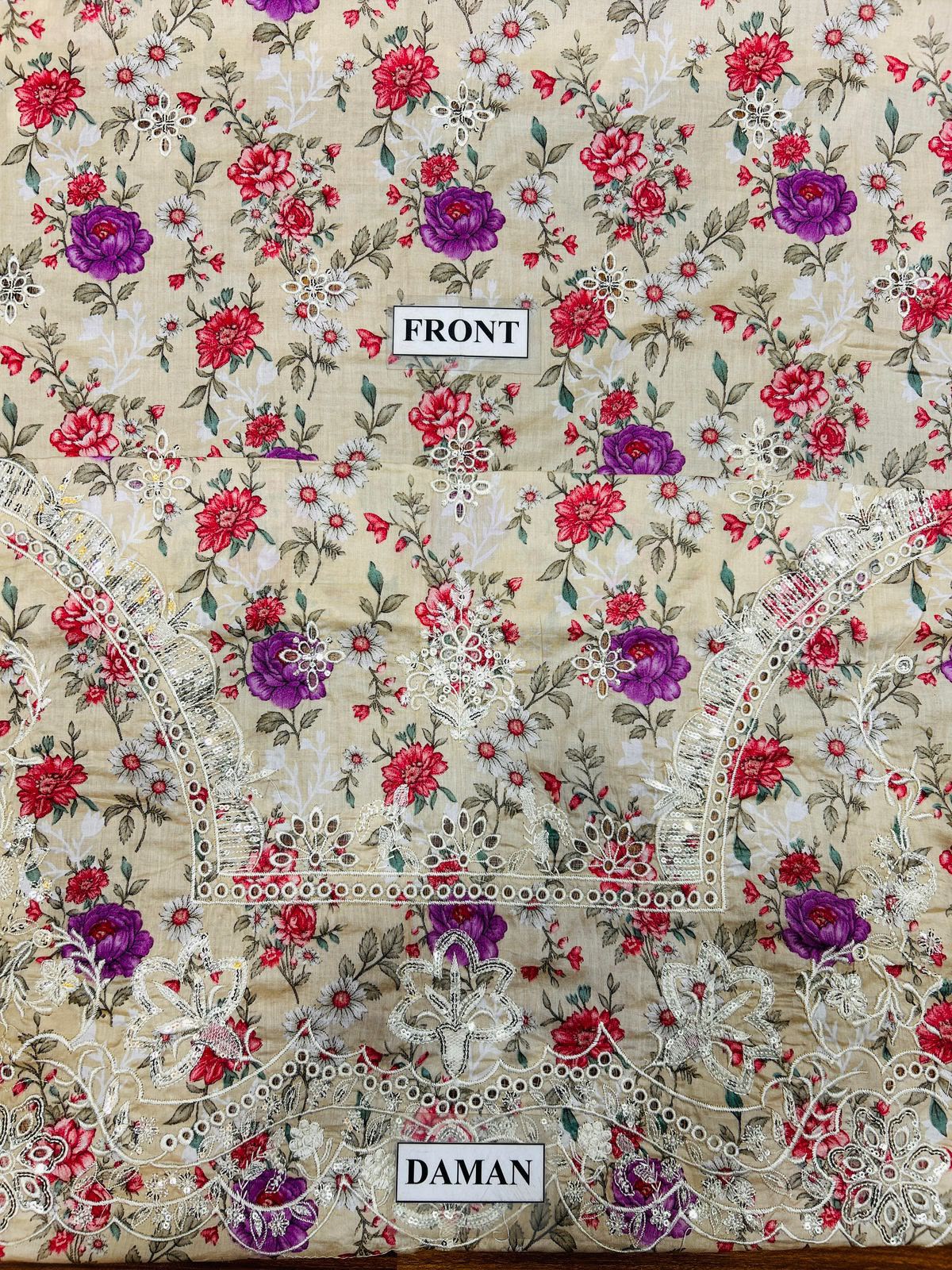 3PC EMBROIDERED SUIT - MB 177
