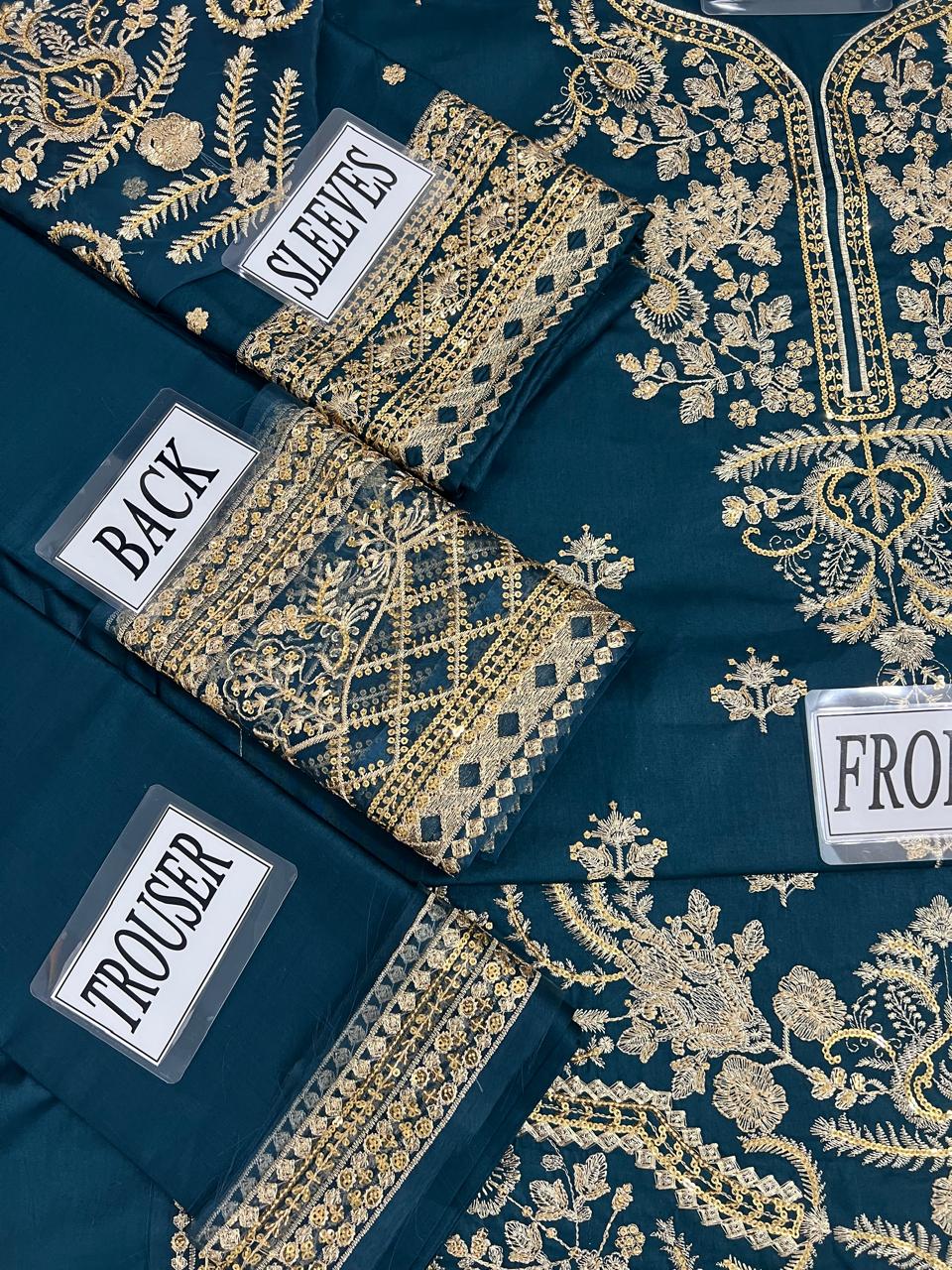 3PC EMBROIDERED SUIT - MB 197