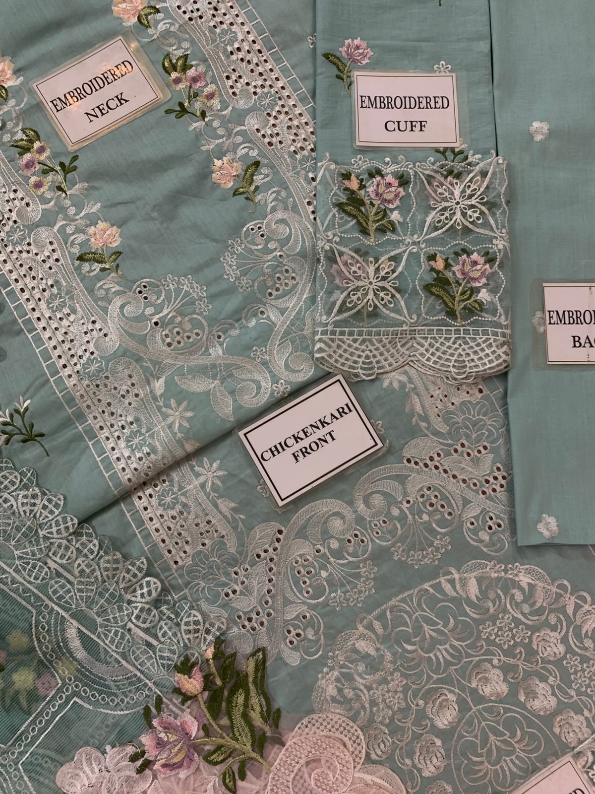 3PC EMBROIDERED SUIT - MB 183