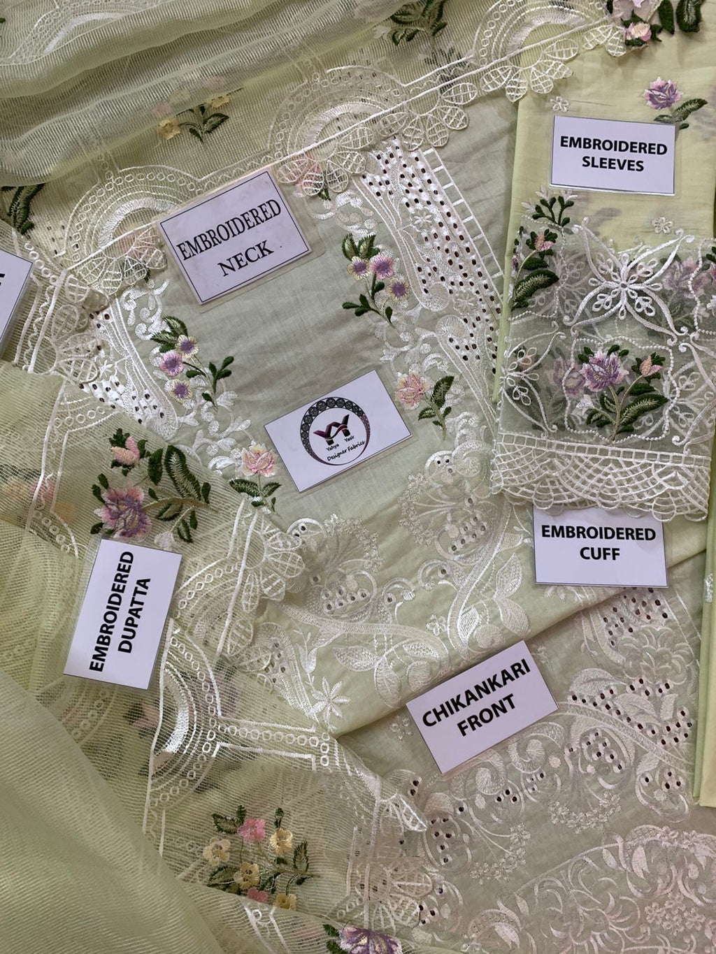 3PC EMBROIDERED SUIT - MB 180