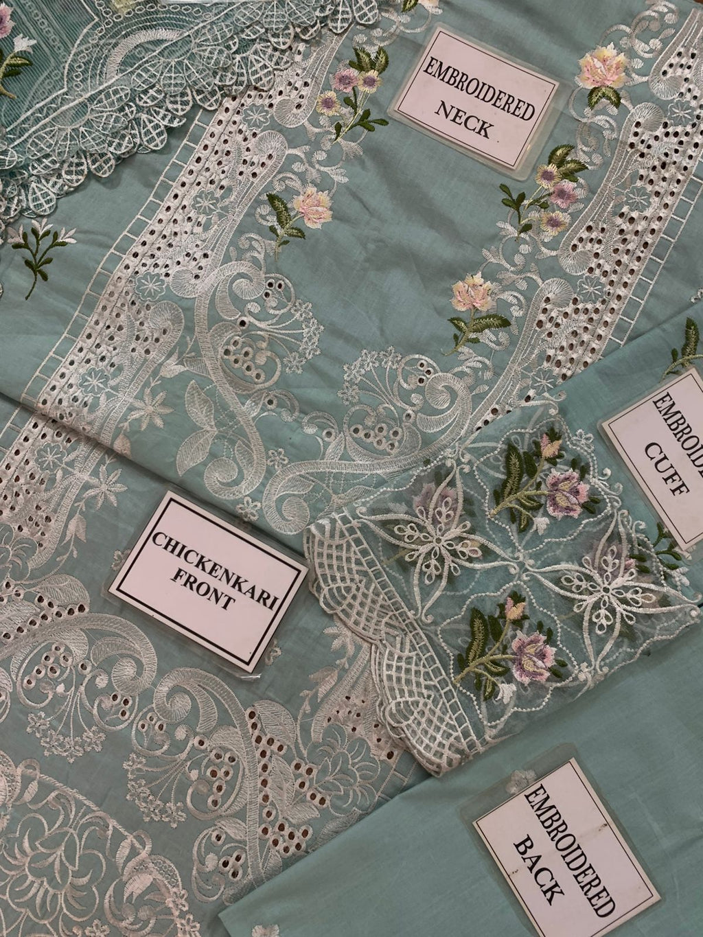 3PC EMBROIDERED SUIT - MB 183