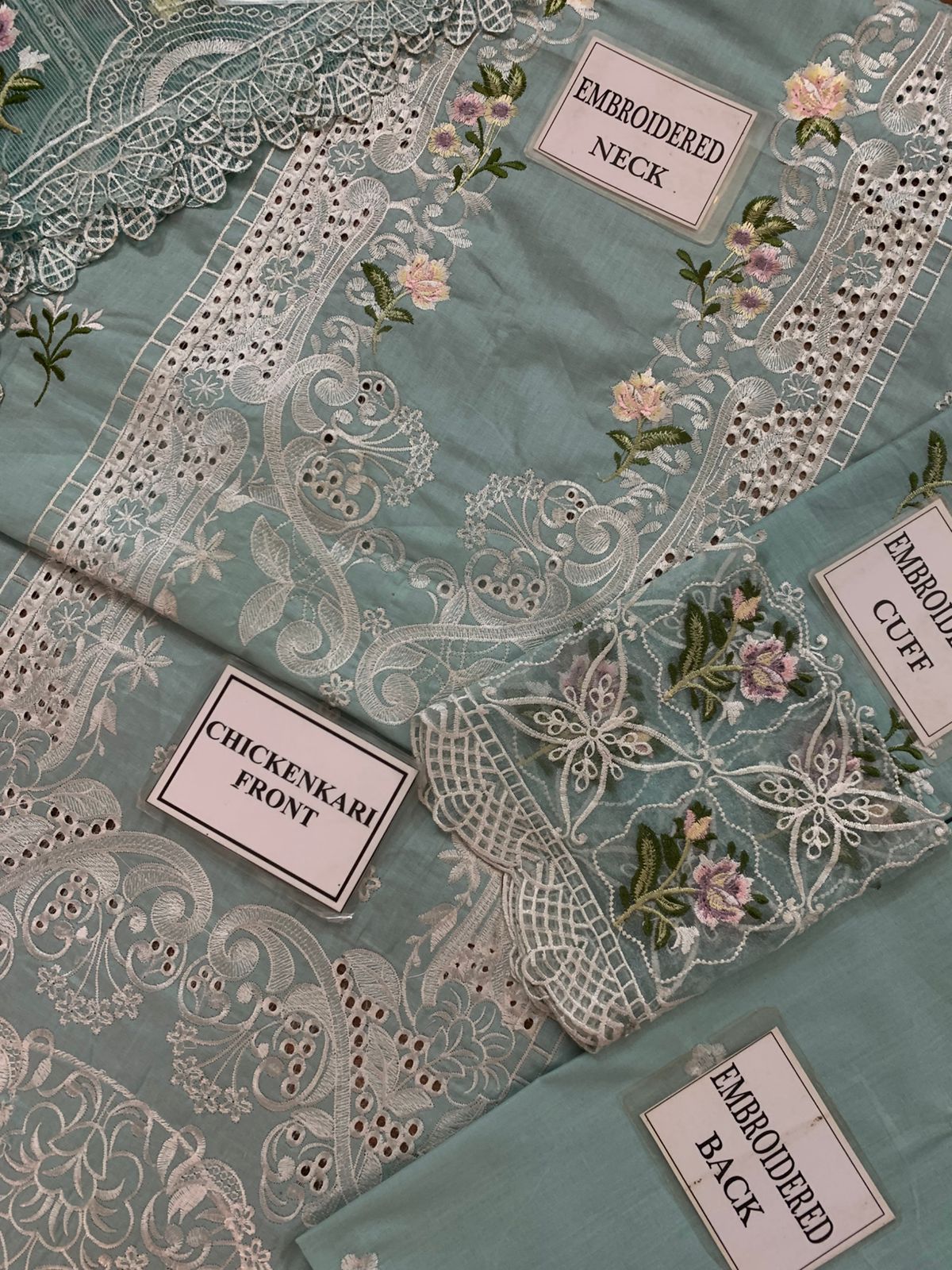 3PC EMBROIDERED SUIT - MB 183