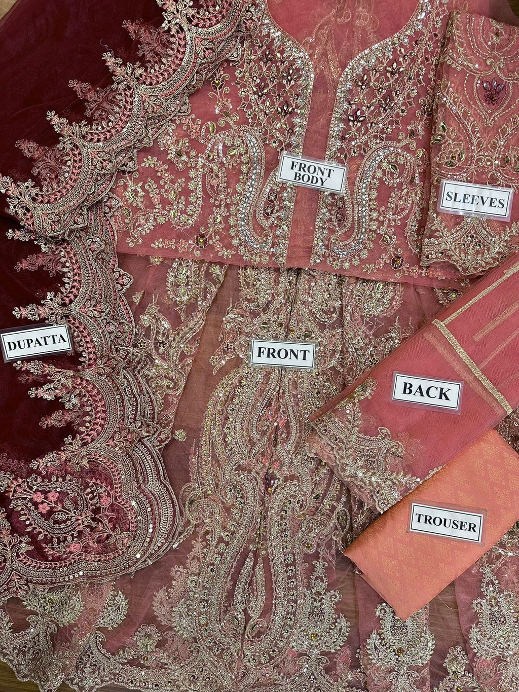 3PC EMBROIDERED SUIT - MB 164