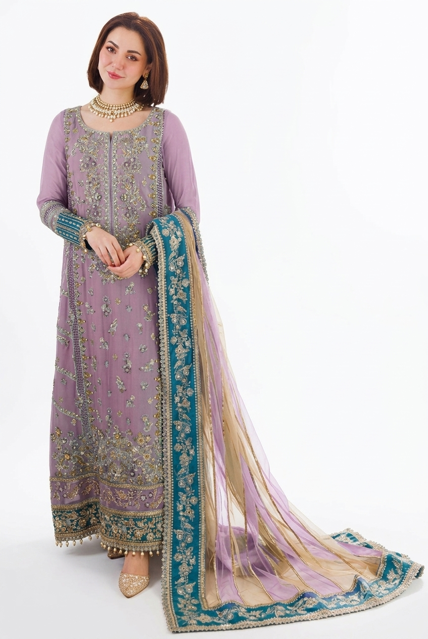 3PC EMBROIDERED SUIT MB 172