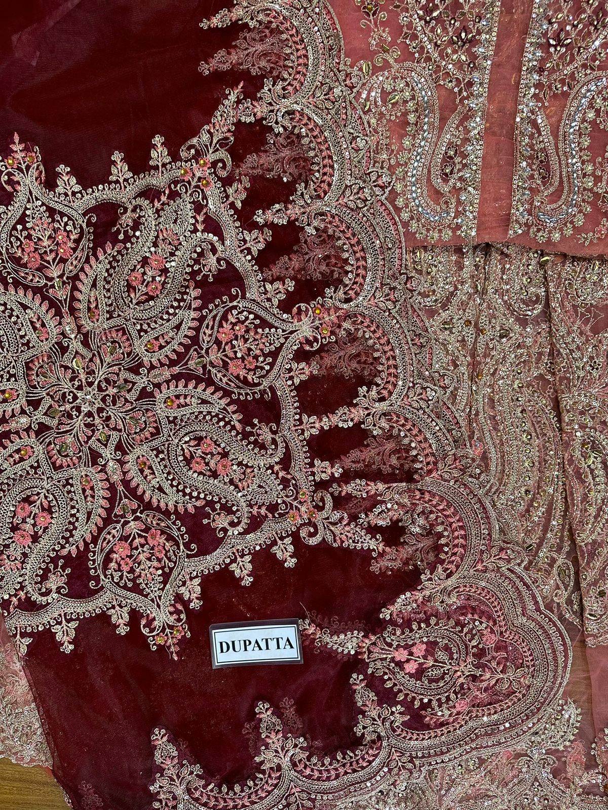 3PC EMBROIDERED SUIT - MB 164