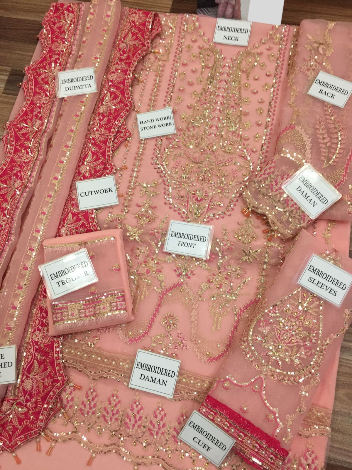3PC EMBROIDERED SUIT - MB 159