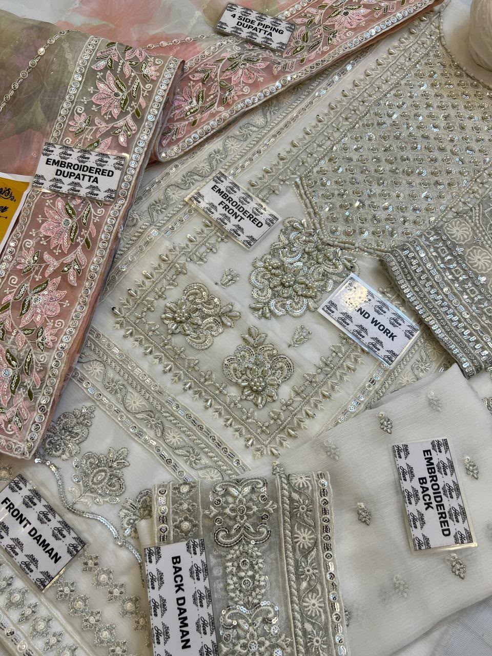 3PC EMBROIDERED SUIT - MB 160