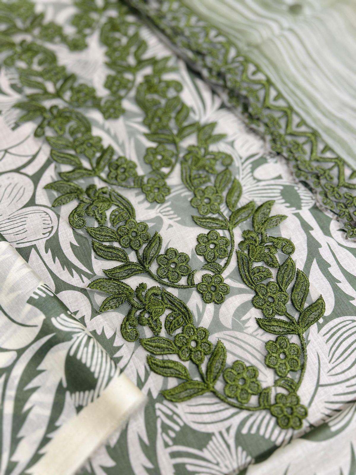 3 PC PRINTED LAWN SUIT MB 124