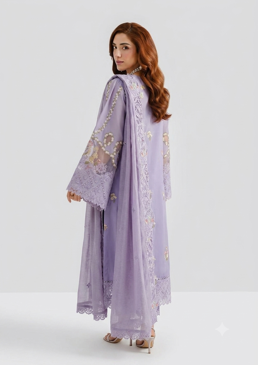 3PC EMBROIDERED SUIT - MB 184