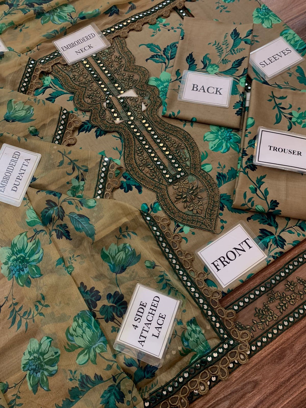 3PC EMBROIDERED SUIT - MB 175