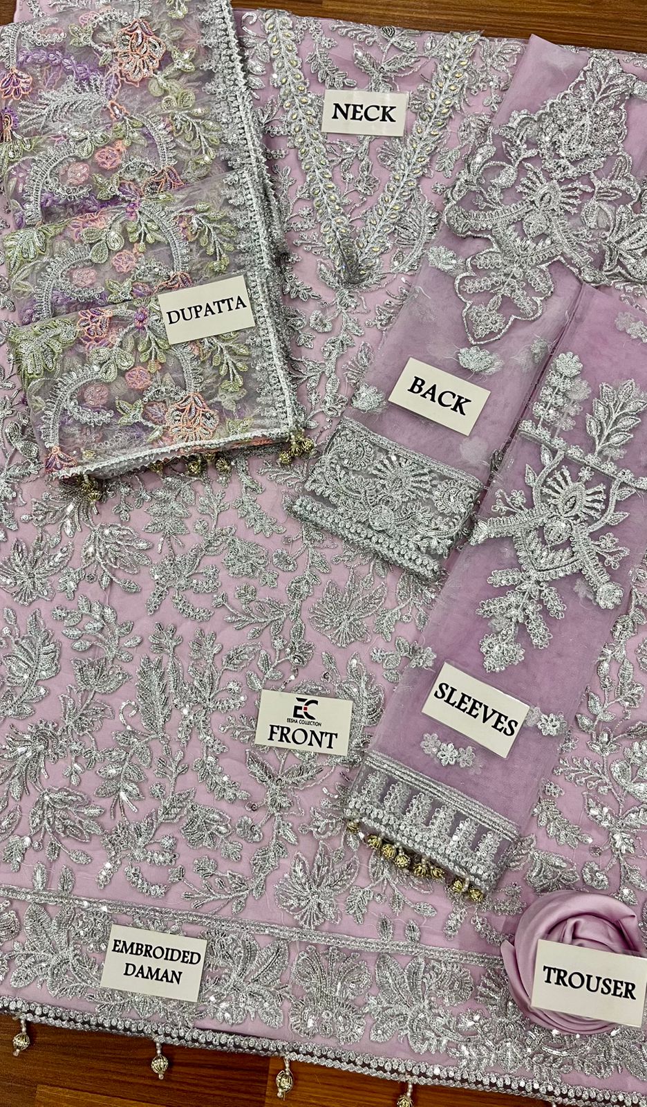3PC EMBROIDERED SUIT - MB 170