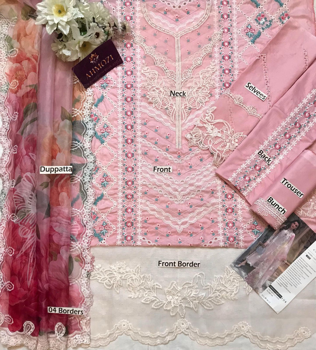 3PC EMBROIDERED SUIT - MB 185