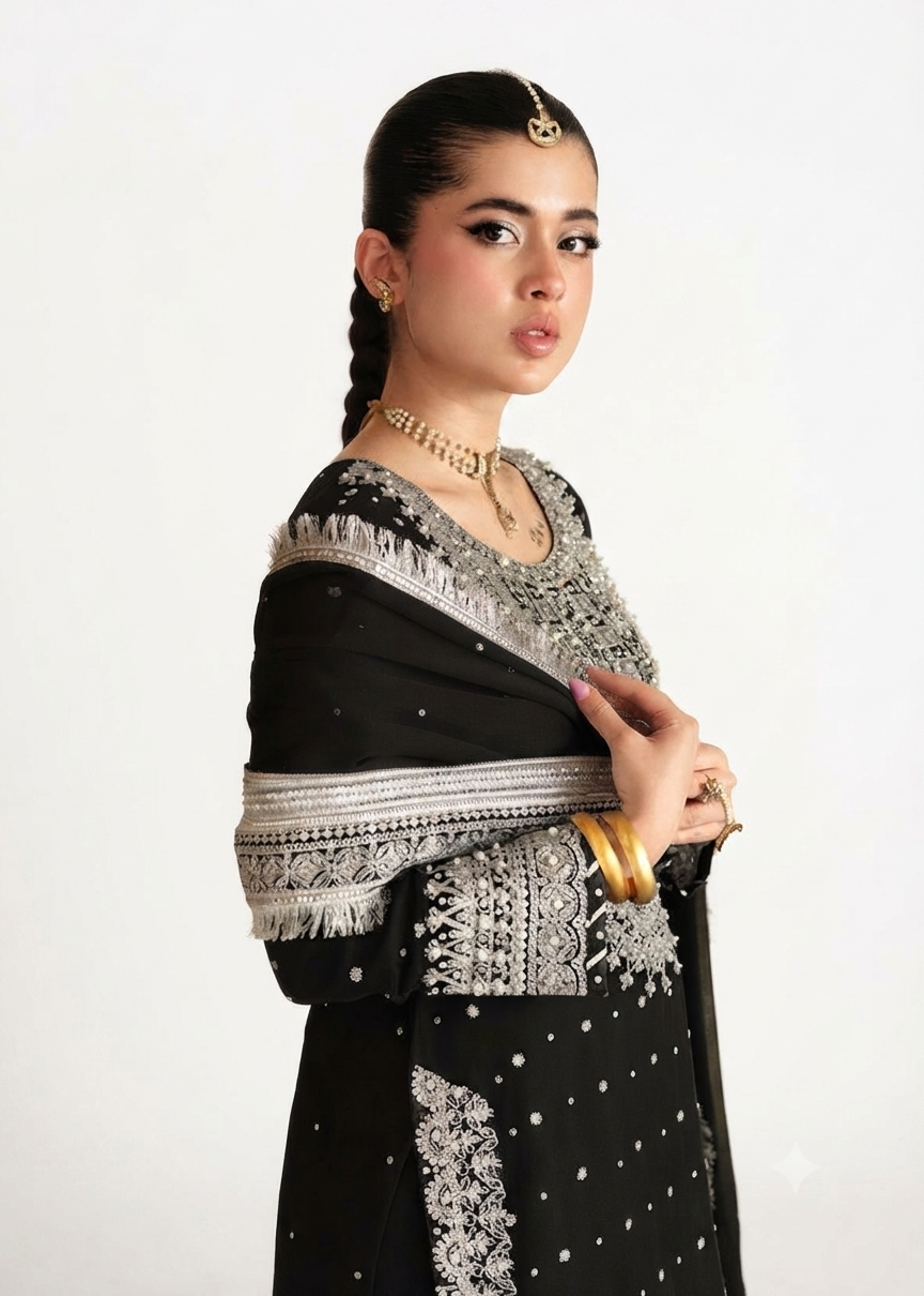 3PC EMBROIDERED SUIT - MB 156
