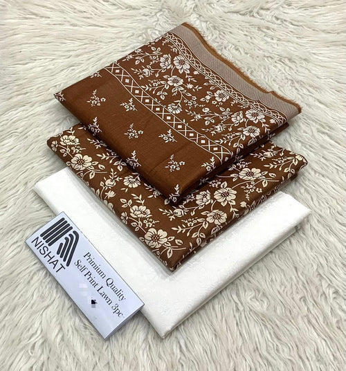 3 PC PRINTED LAWN SUIT MB 121