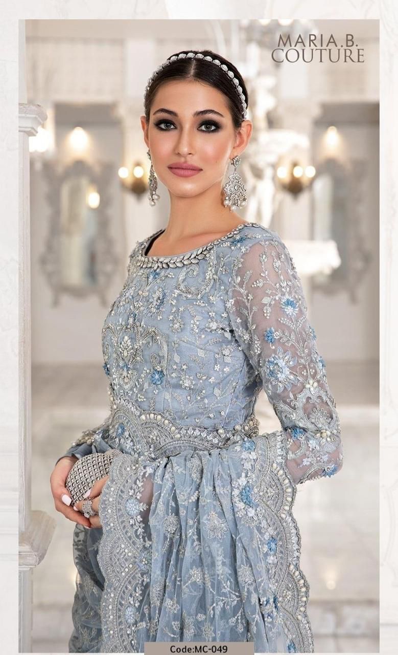 3PC EMBROIDERED SUIT - MB 204