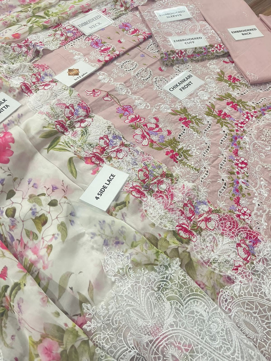 3PC EMBROIDERED SUIT - MB 161